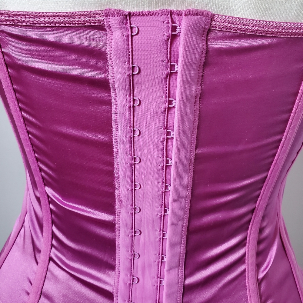 Victoria Secret Pink Magenta Black Lace Bustier Top - Picture 6 of 7